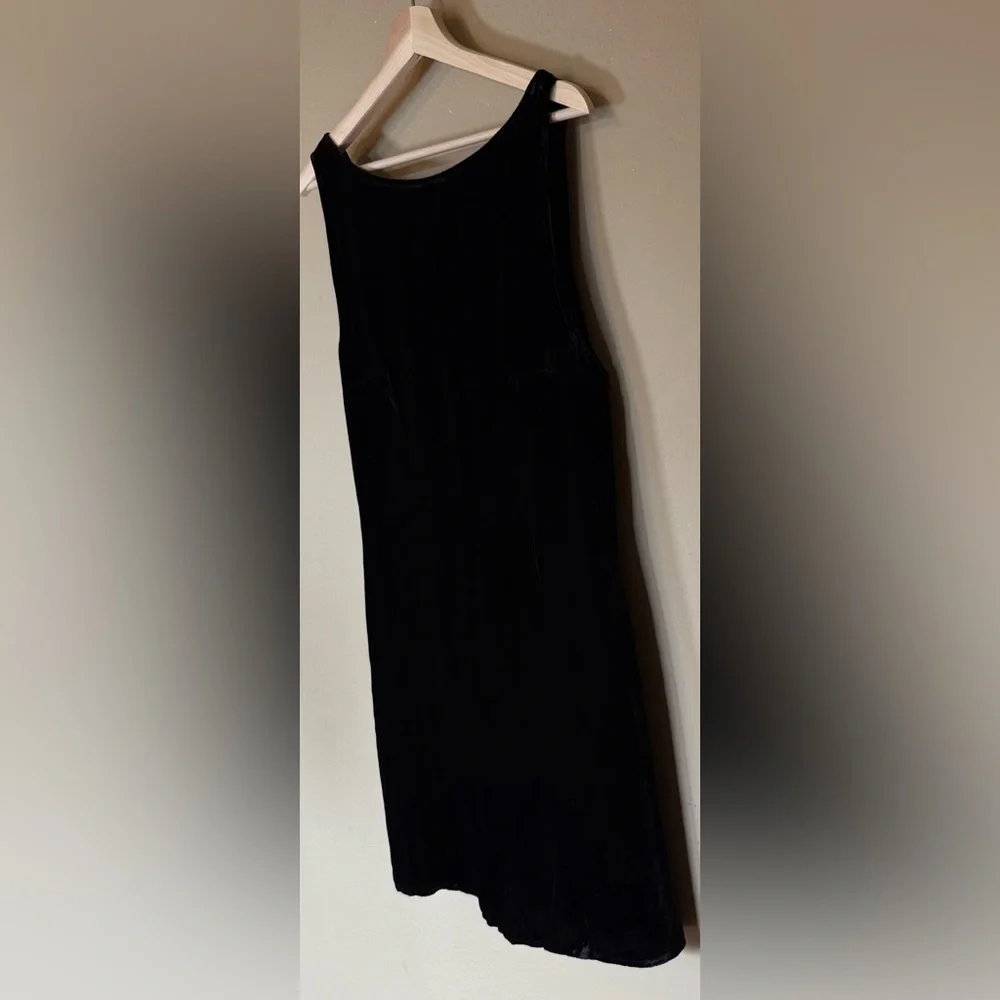 Reformation Black Silk Velvet Cocktail Mini Dress Size 10
